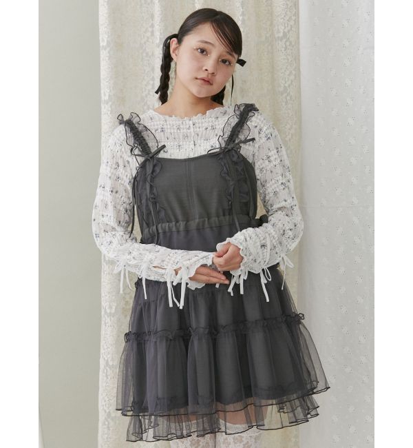 merry jenny「チュールドロストミニキャミワンピース」|ワンピース|