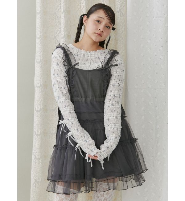 merry jenny「チュールドロストミニキャミワンピース」|ワンピース|