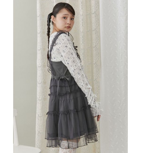 merry jenny「チュールドロストミニキャミワンピース」|ワンピース|