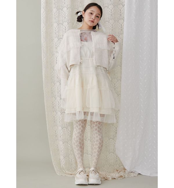 merry jenny「チュールドロストミニキャミワンピース」|ワンピース|