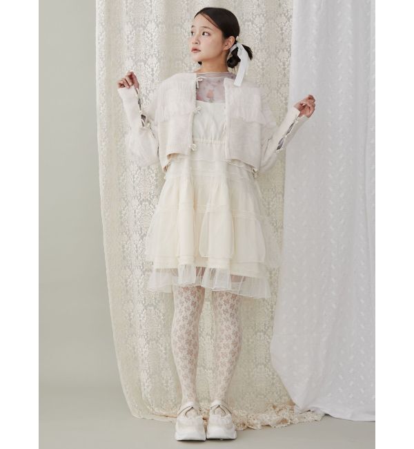 merry jenny「チュールドロストミニキャミワンピース」|ワンピース|