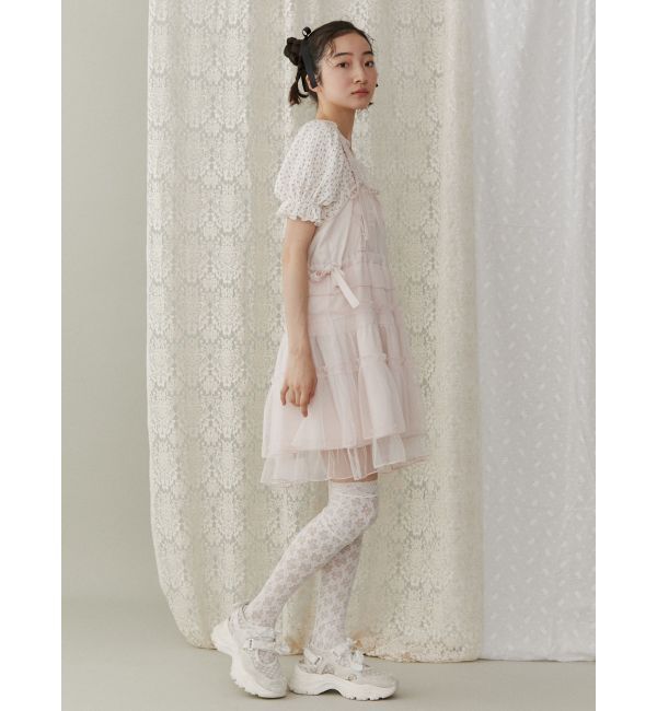 merry jenny「チュールドロストミニキャミワンピース」|ワンピース|
