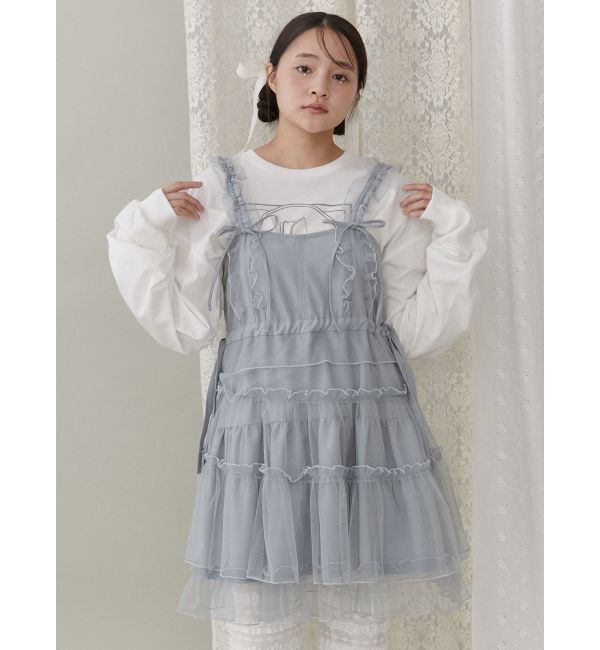 merry jenny「チュールドロストミニキャミワンピース」|ワンピース|