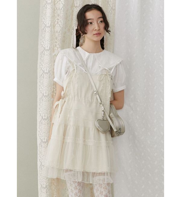 merry jenny「チュールドロストミニキャミワンピース」|ワンピース|