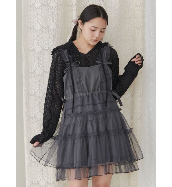 merry jenny「チュールドロストミニキャミワンピース」|ワンピース|