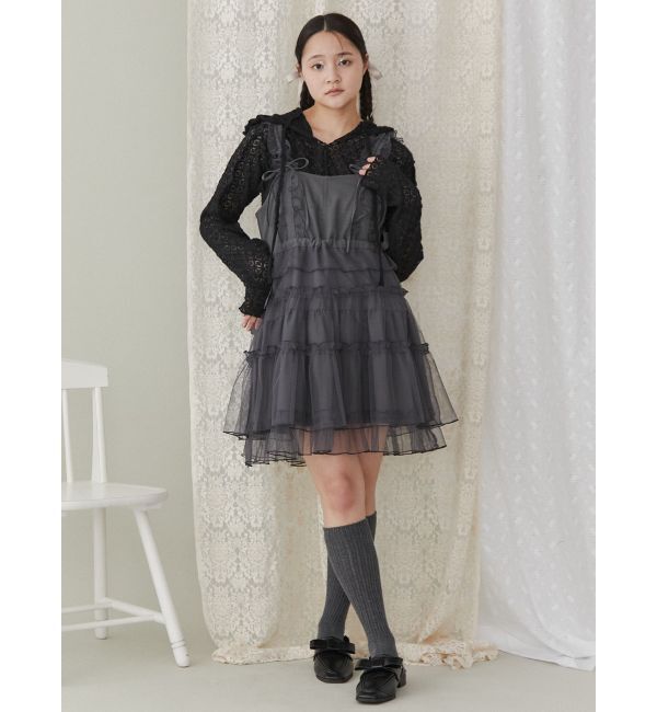 merry jenny「チュールドロストミニキャミワンピース」|ワンピース|