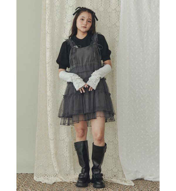 merry jenny「チュールドロストミニキャミワンピース」|ワンピース|