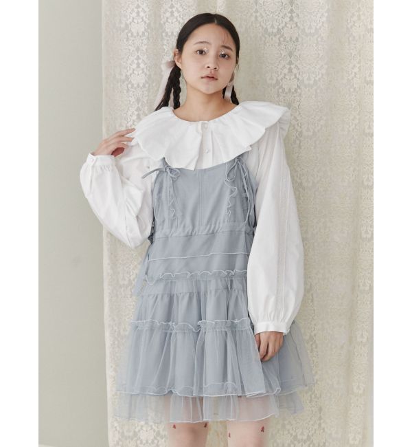 merry jenny「チュールドロストミニキャミワンピース」|ワンピース|