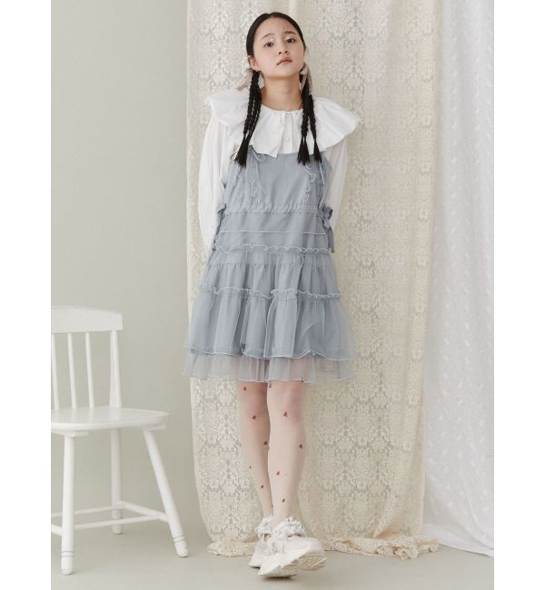 merry jenny「チュールドロストミニキャミワンピース」|ワンピース|