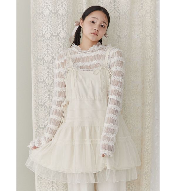 merry jenny「チュールドロストミニキャミワンピース」|ワンピース|
