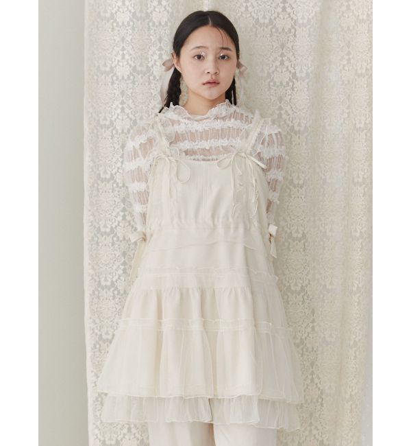 merry jenny「チュールドロストミニキャミワンピース」|ワンピース|