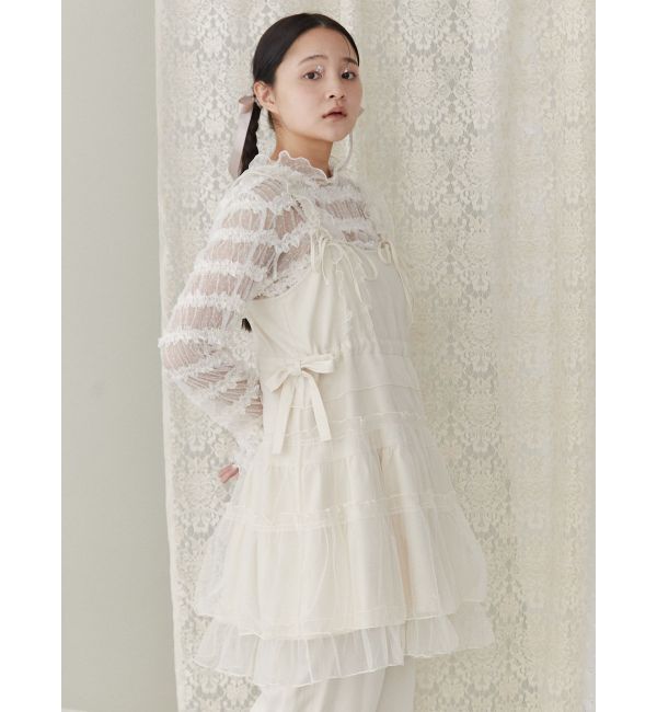 merry jenny「チュールドロストミニキャミワンピース」|ワンピース|