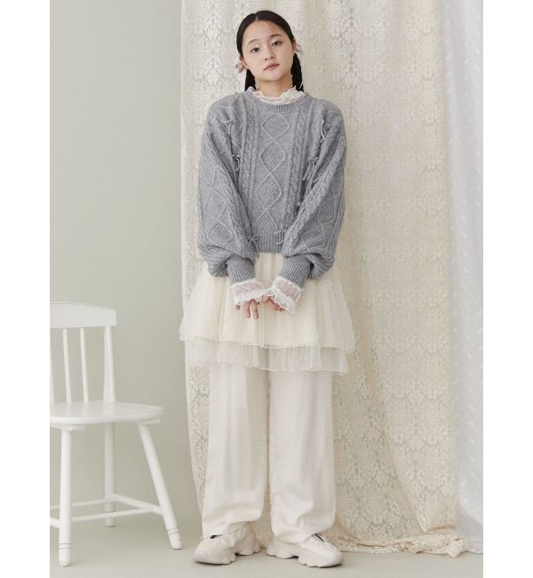 merry jenny「チュールドロストミニキャミワンピース」|ワンピース|