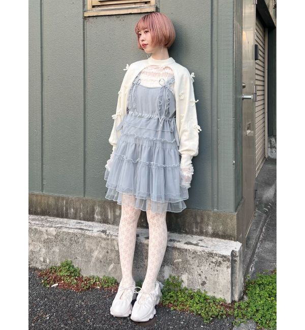 merry jenny「チュールドロストミニキャミワンピース」|ワンピース|