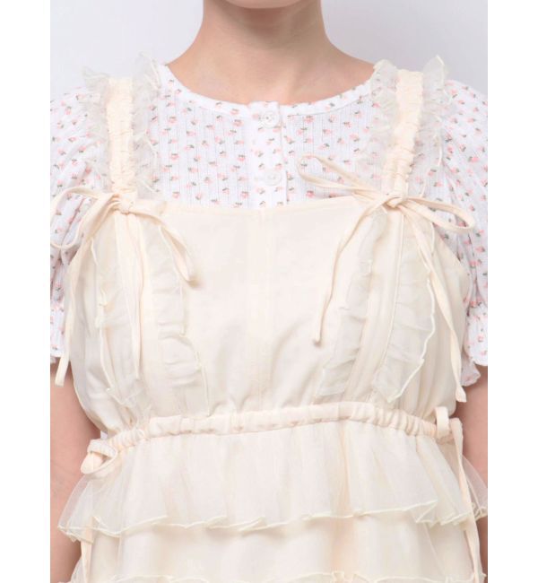 merry jenny「チュールドロストミニキャミワンピース」|ワンピース|