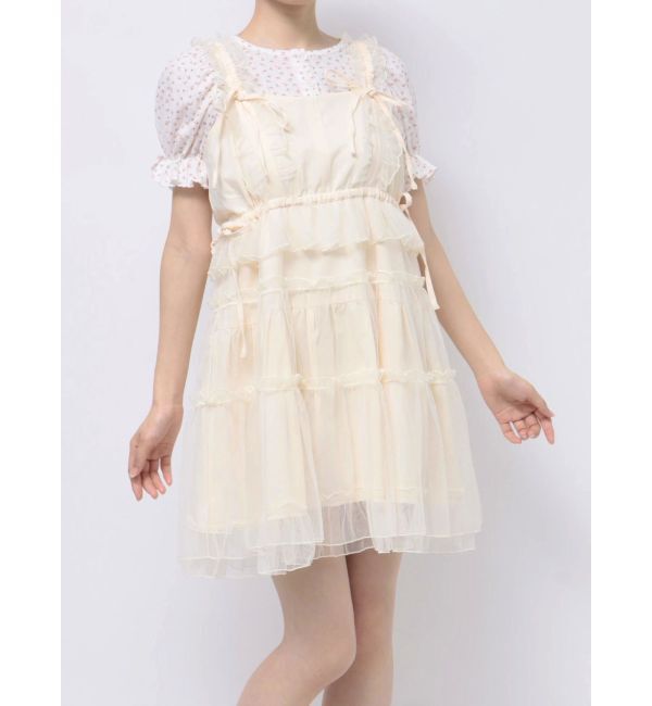 merry jenny「チュールドロストミニキャミワンピース」|ワンピース|