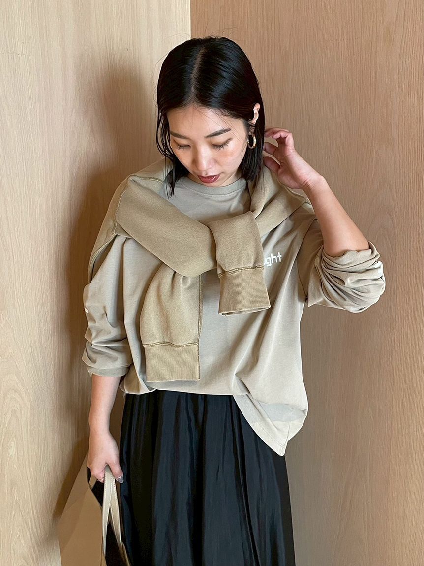 Mila Owen「スリーブプリントグラフィックロンT」|Tシャツ・カットソー|