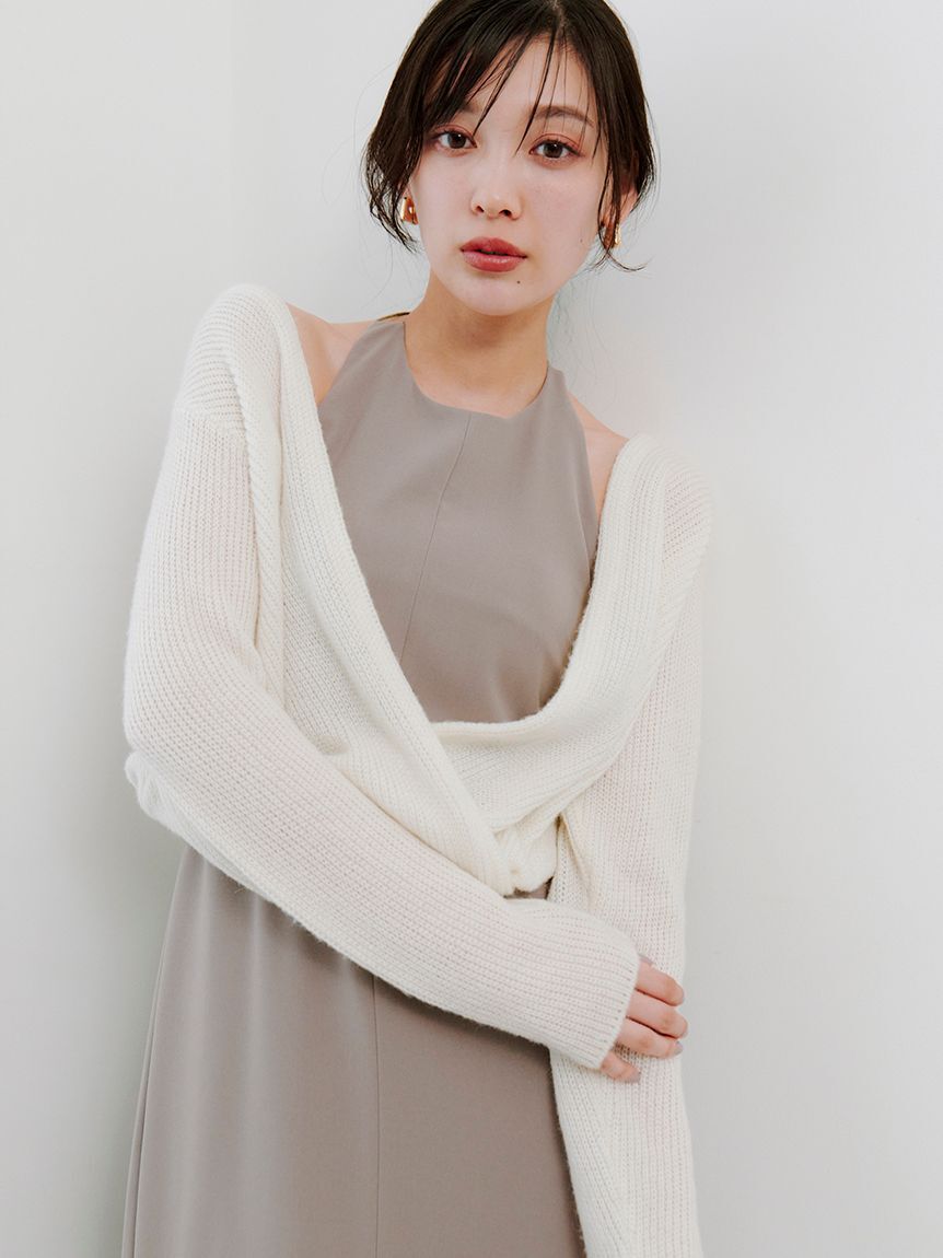 SNIDEL「カシュクールニットセットホルターワンピース」|ワンピース|