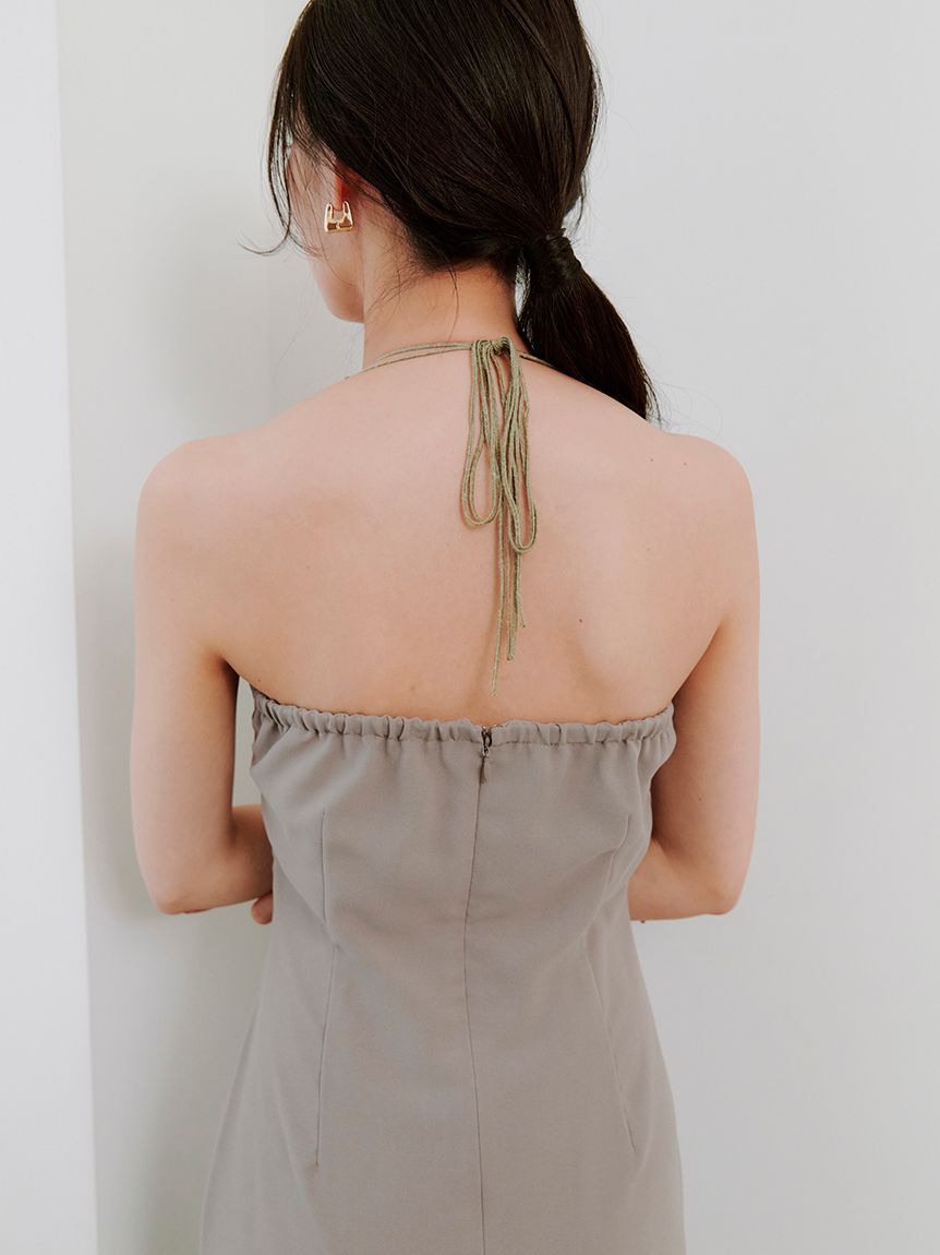 SNIDEL「カシュクールニットセットホルターワンピース」|ワンピース|