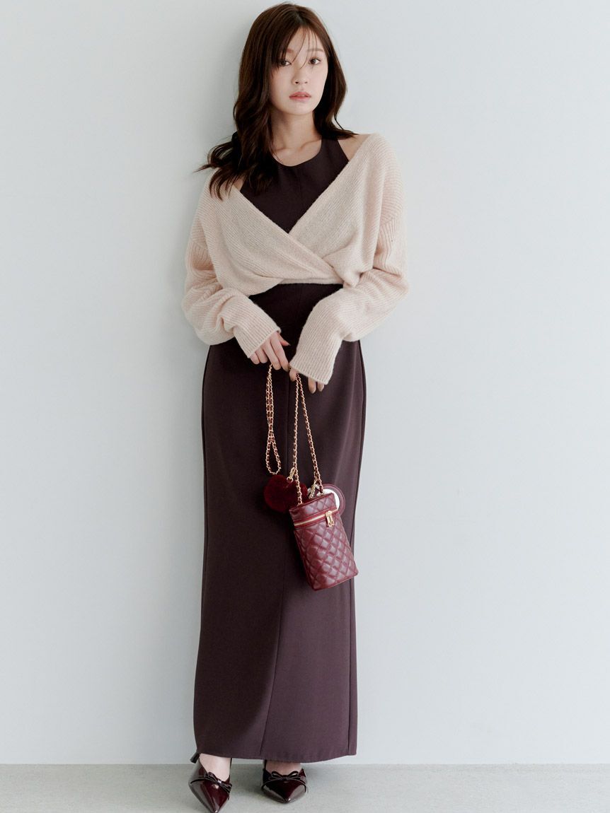 SNIDEL「カシュクールニットセットホルターワンピース」|ワンピース|LPNK