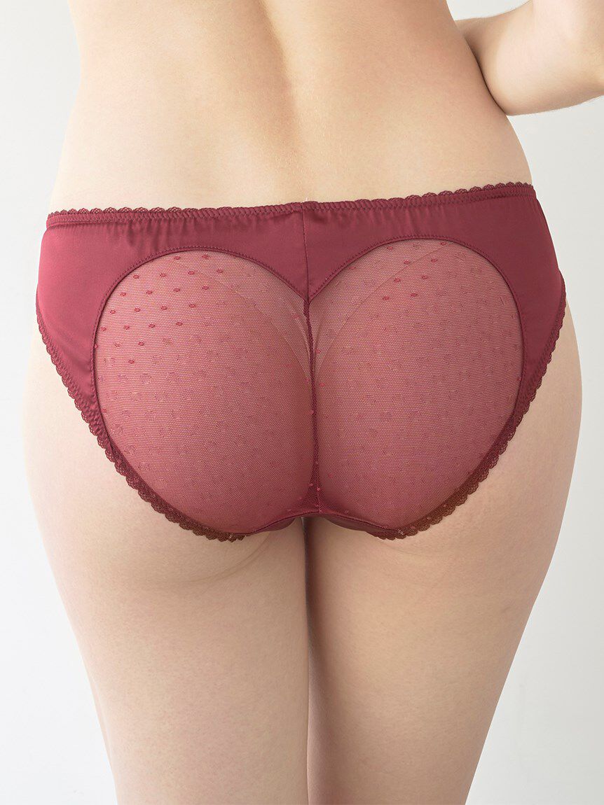 LILY BROWN Lingerie「【LILY BROWN Lingerie】サテン アイラッシュレース ハートショーツ」|インナー|