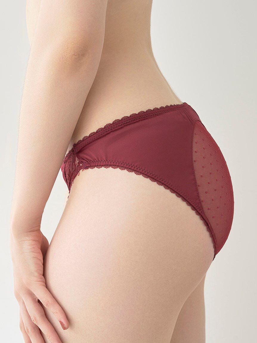 LILY BROWN Lingerie「【LILY BROWN Lingerie】サテン アイラッシュレース ハートショーツ」|インナー|