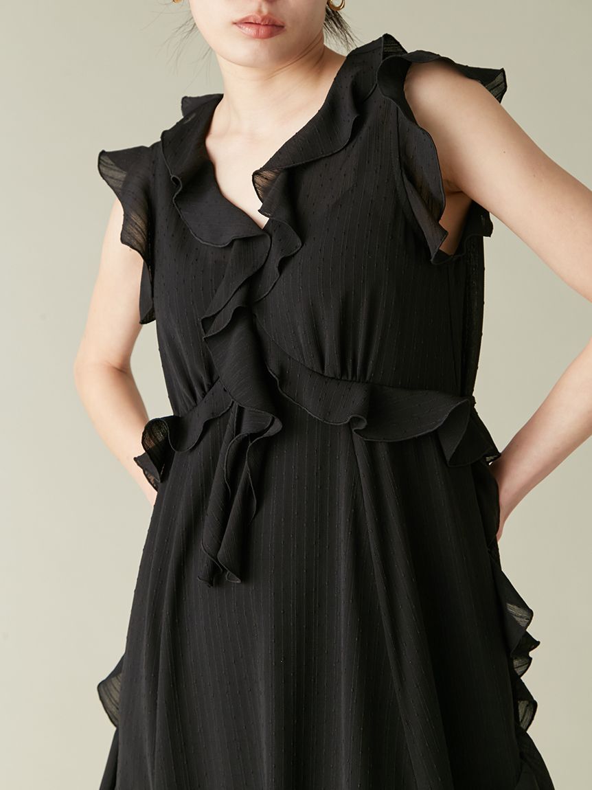LILY BROWN「ラッフルフリルフレアワンピース」|ワンピース|