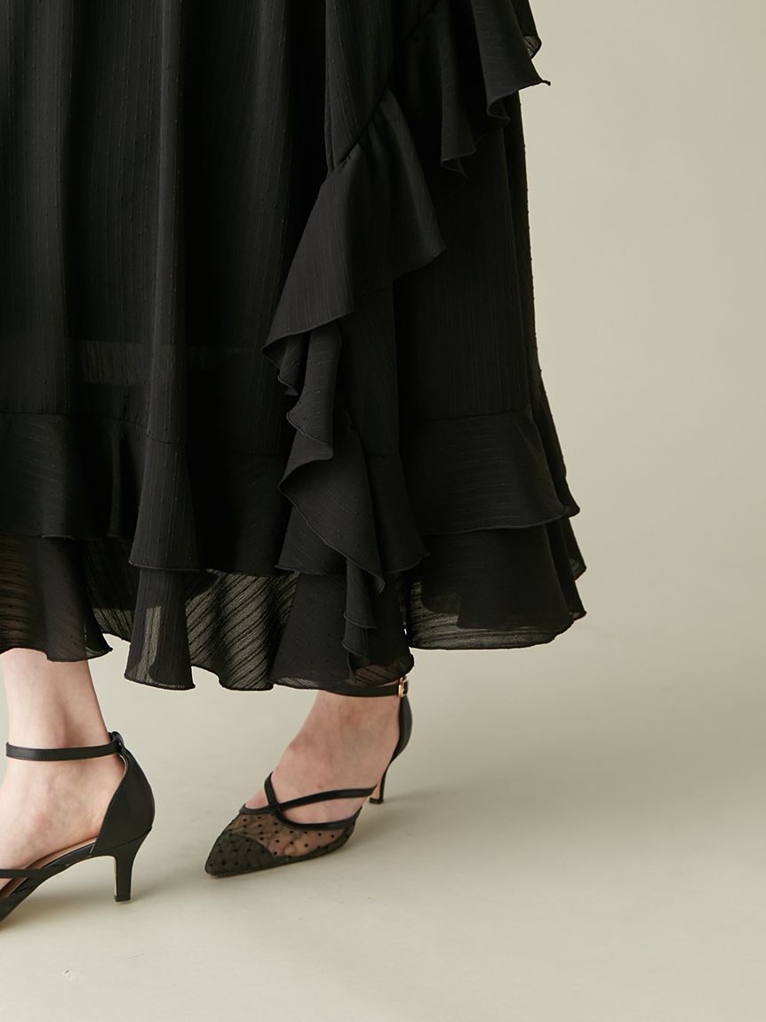 LILY BROWN「ラッフルフリルフレアワンピース」|ワンピース|