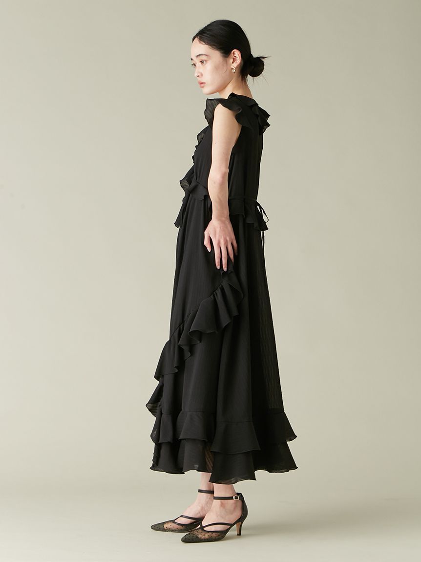 LILY BROWN「ラッフルフリルフレアワンピース」|ワンピース|