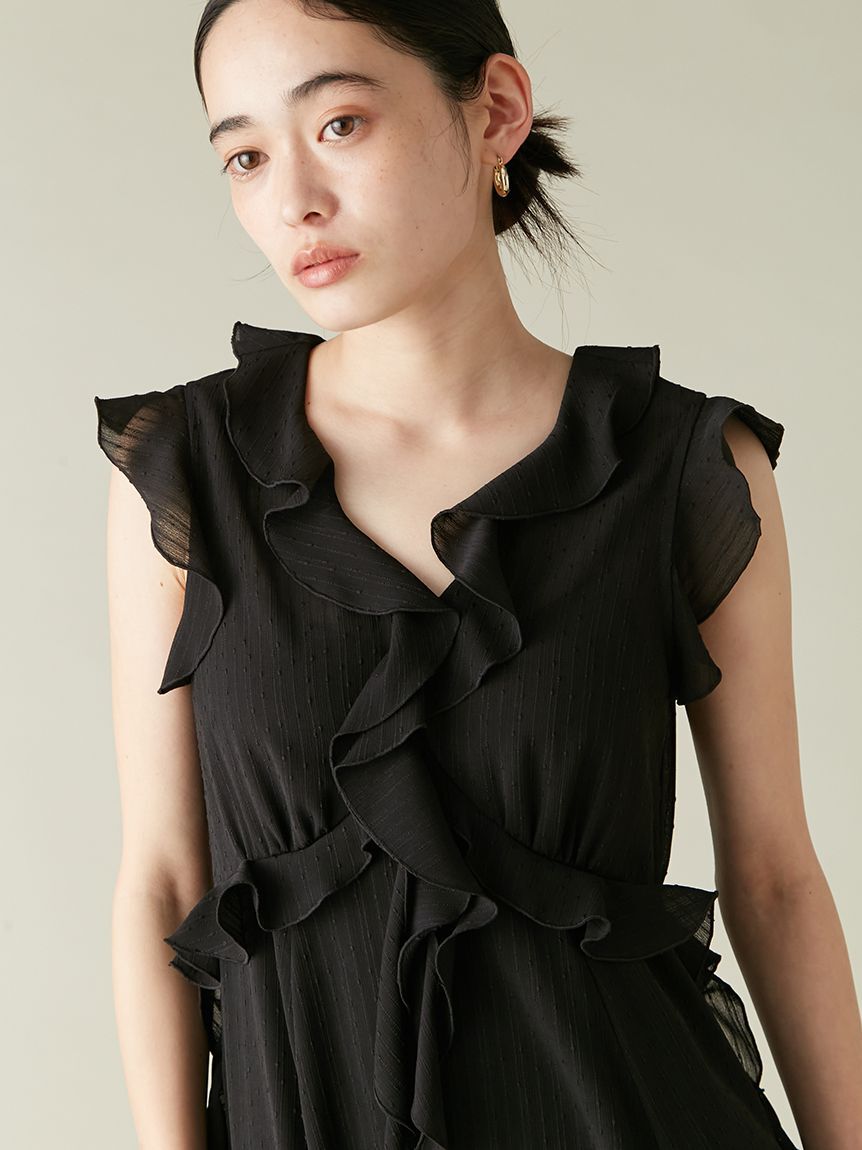 LILY BROWN「ラッフルフリルフレアワンピース」|ワンピース|