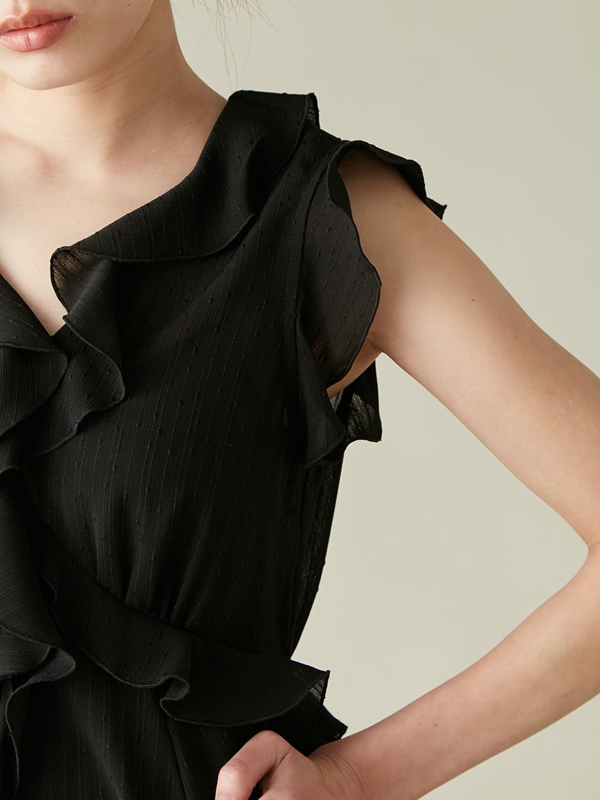 LILY BROWN「ラッフルフリルフレアワンピース」|ワンピース|