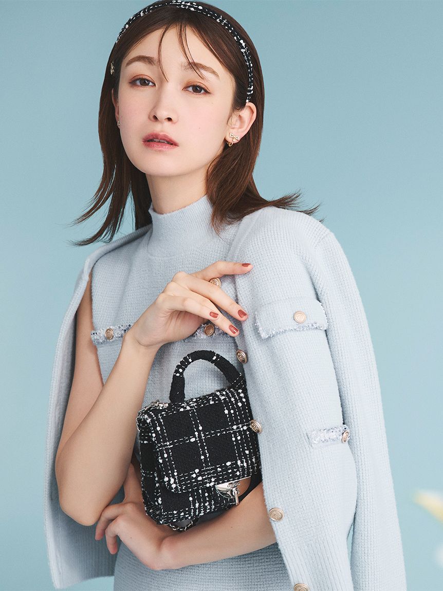 CELFORD「クリスタルリボンイヤリング」|イヤリング|