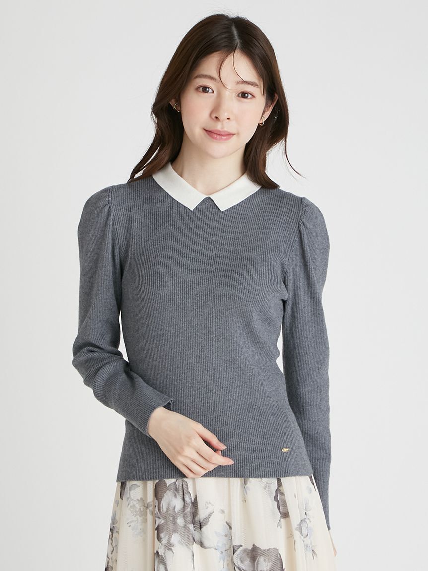 CELFORD「カシミア混襟付きニット」|ニット・セーター|