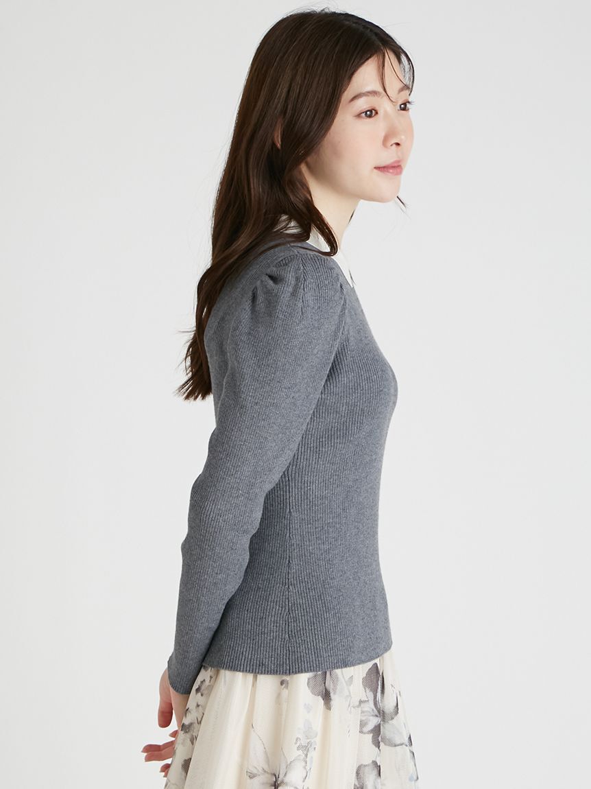 CELFORD「カシミア混襟付きニット」|ニット・セーター|