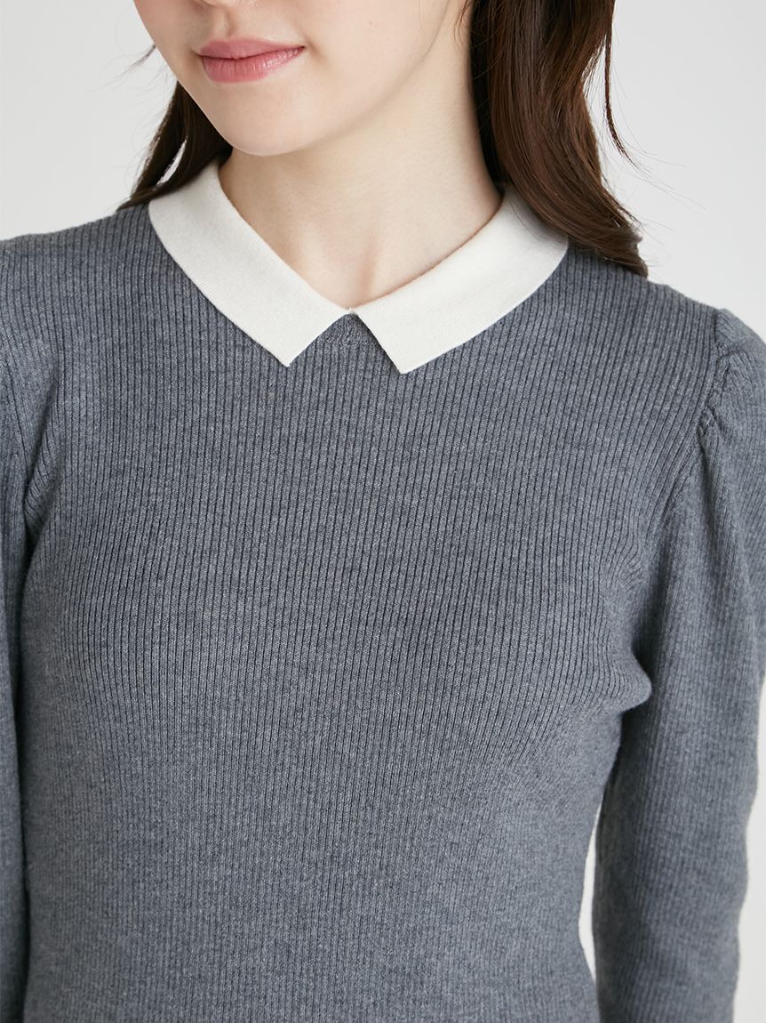 CELFORD「カシミア混襟付きニット」|ニット・セーター|
