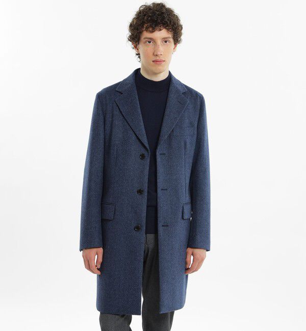 MACKINTOSH PHILOSOPHY「ショートビーバー STANHOPE（スタンホープ）」|チェスターコート|ブルー
