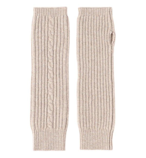 MACKINTOSH PHILOSOPHY「フィンガーレスニットロンググローブ」|手袋|ベージュ
