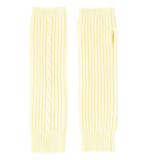 MACKINTOSH PHILOSOPHY「フィンガーレスニットロンググローブ」|手袋|イエロー
