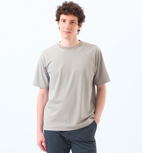 MACKINTOSH PHILOSOPHY「サッカージャージ クルーネック半袖Tシャツ」|Tシャツ・カットソー|ベージュ