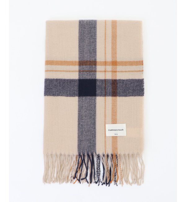 ikka「カシミヤタッチチェックマフラー」|マフラー|