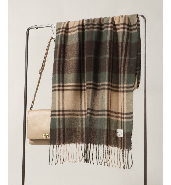 ikka「カシミヤタッチチェックマフラー」|マフラー|グリーン