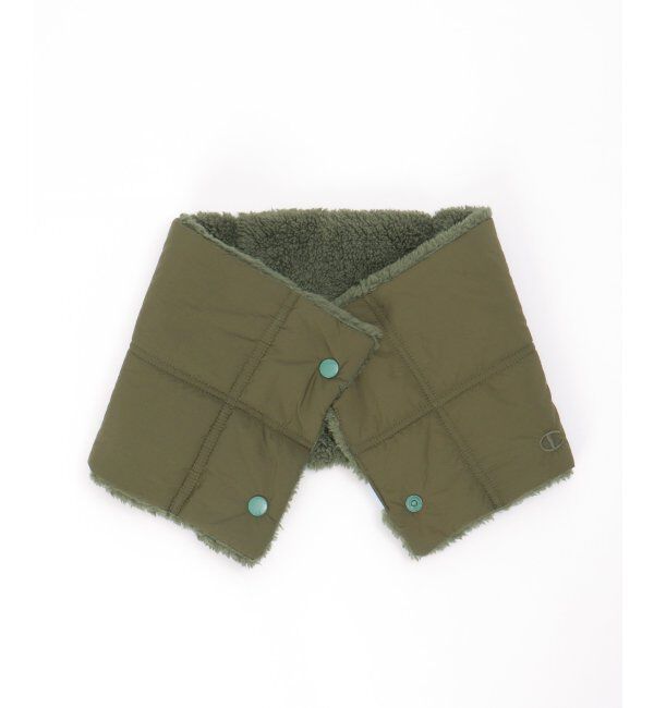 ikka「Champion 中綿ネックウォーマー」|マフラー|オリーブ