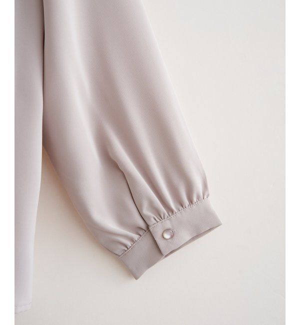 IKKA LOUNGE「ジョーゼットバイカラーブラウス」|シャツ・ブラウス|