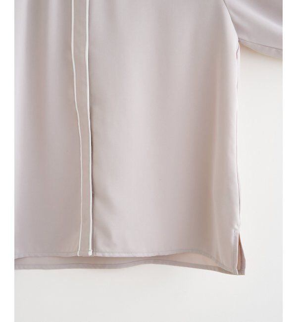 IKKA LOUNGE「ジョーゼットバイカラーブラウス」|シャツ・ブラウス|