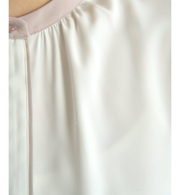 IKKA LOUNGE「ジョーゼットバイカラーブラウス」|シャツ・ブラウス|