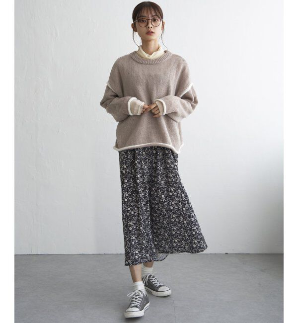 Lbc with Life「配色カールネックプルオーバー」|カーディガン|