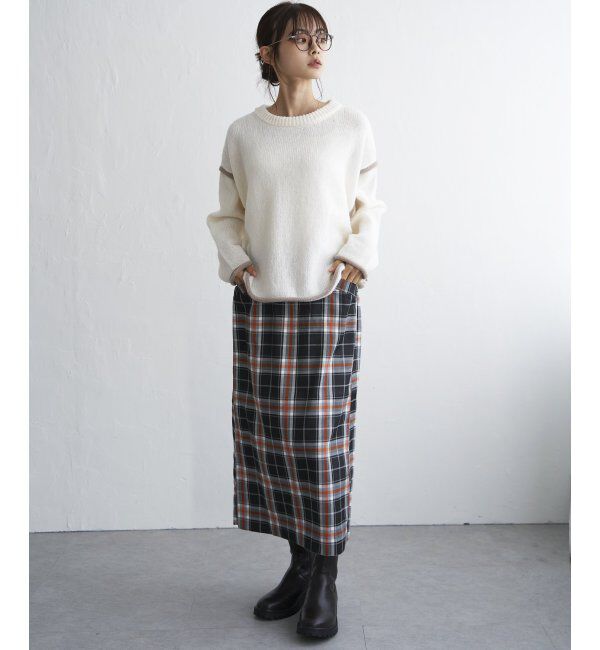 Lbc with Life「配色カールネックプルオーバー」|カーディガン|