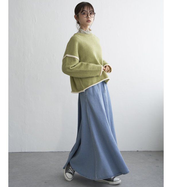 Lbc with Life「配色カールネックプルオーバー」|カーディガン|