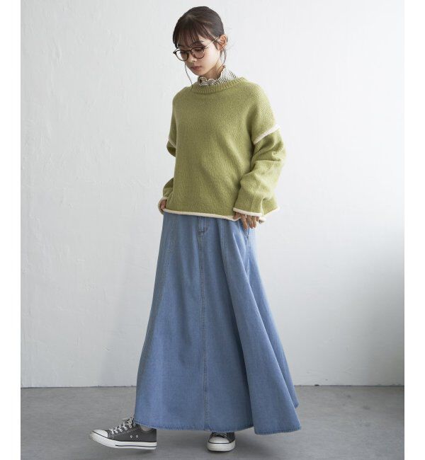 Lbc with Life「配色カールネックプルオーバー」|カーディガン|