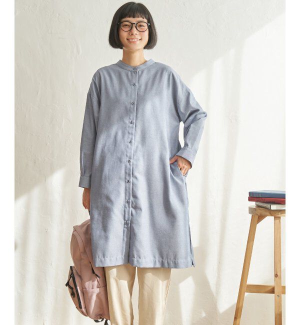 Lbc with Life「コットンMIX 3WAYタックワンピース」|ワンピース|ブルー